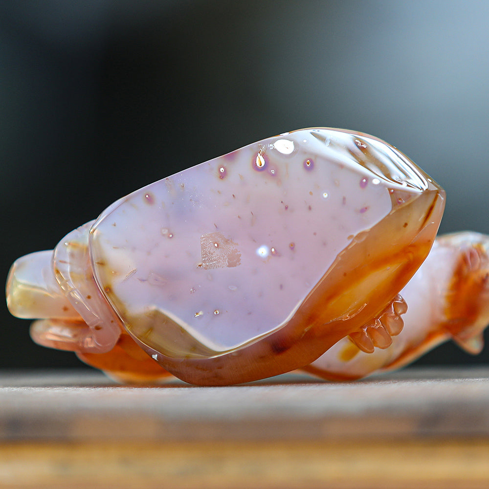 5.6" Red Agate Geode Tiger Carving Sculpture piece 2100176 view 10