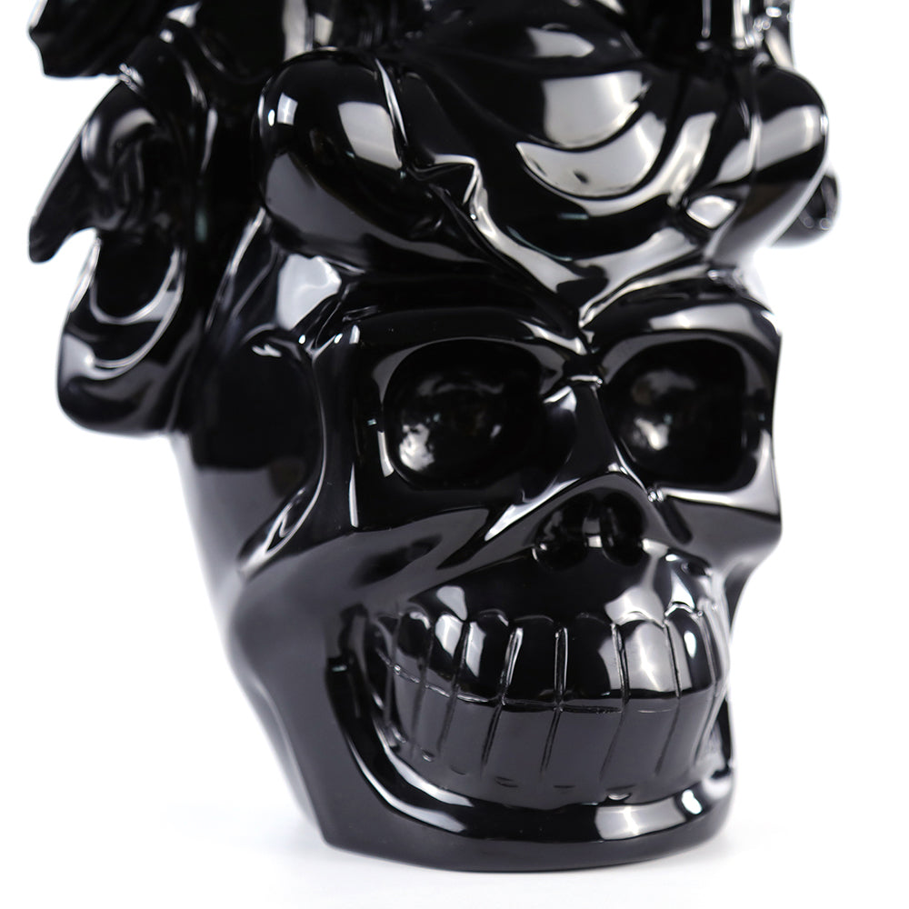 8.7" Obsidian Ghost King Carving Sculpture piece 3100001 view 12