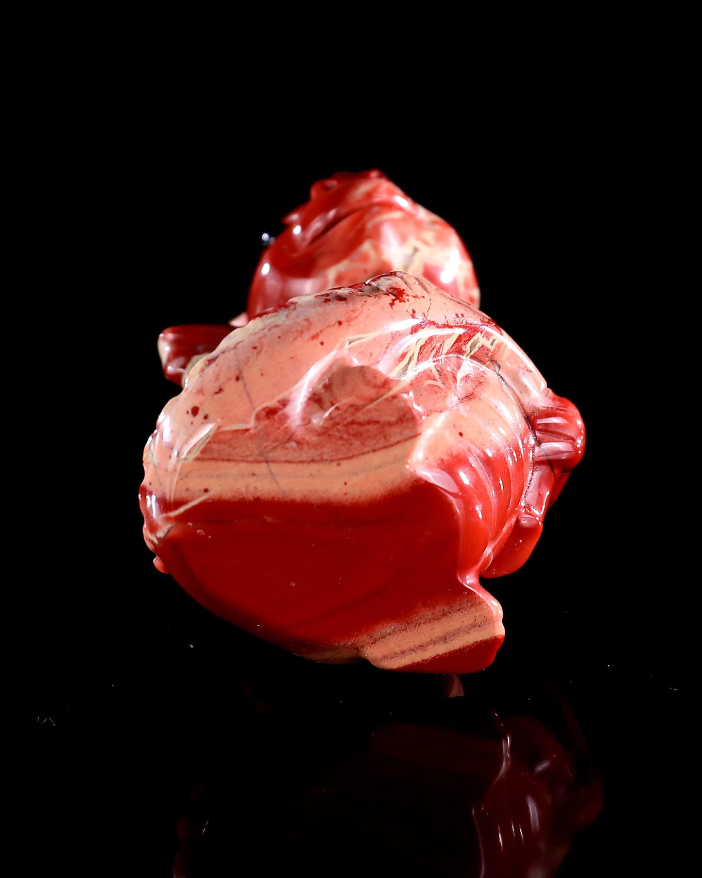 3.3" Red Jasper Hand Carved Crystal Cute Baby Dragon Sculpture