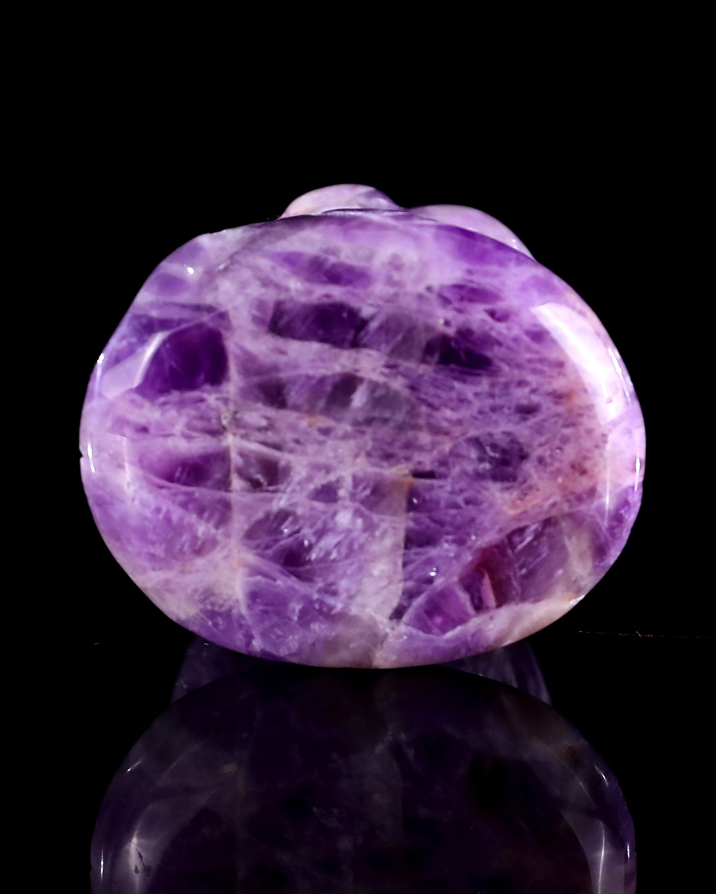 2.4" Amethyst Hand Carved Crystal Baby Snake Sculpture