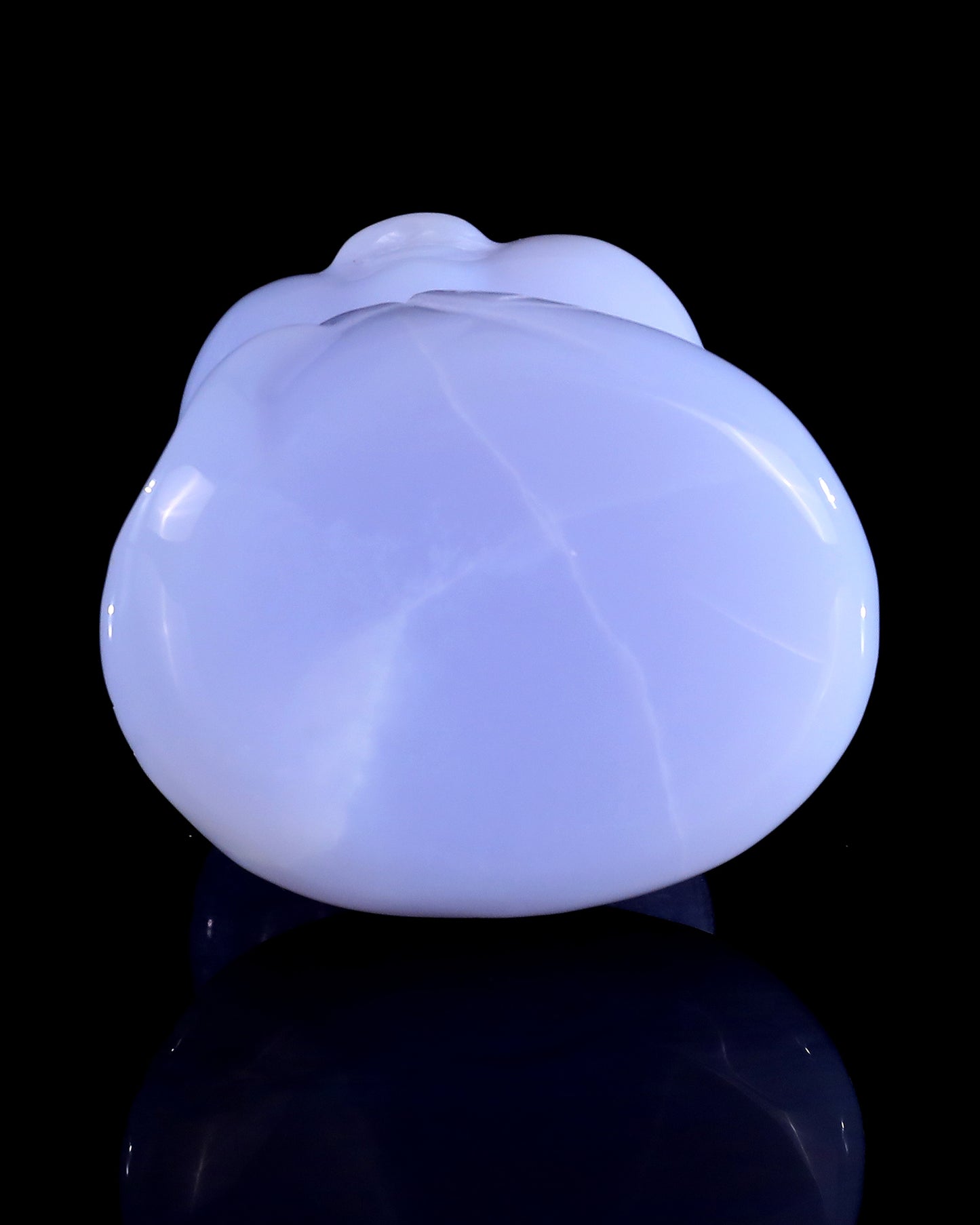 2.4" Blue Chalcedony Hand Carved Crystal Baby Snake Sculpture