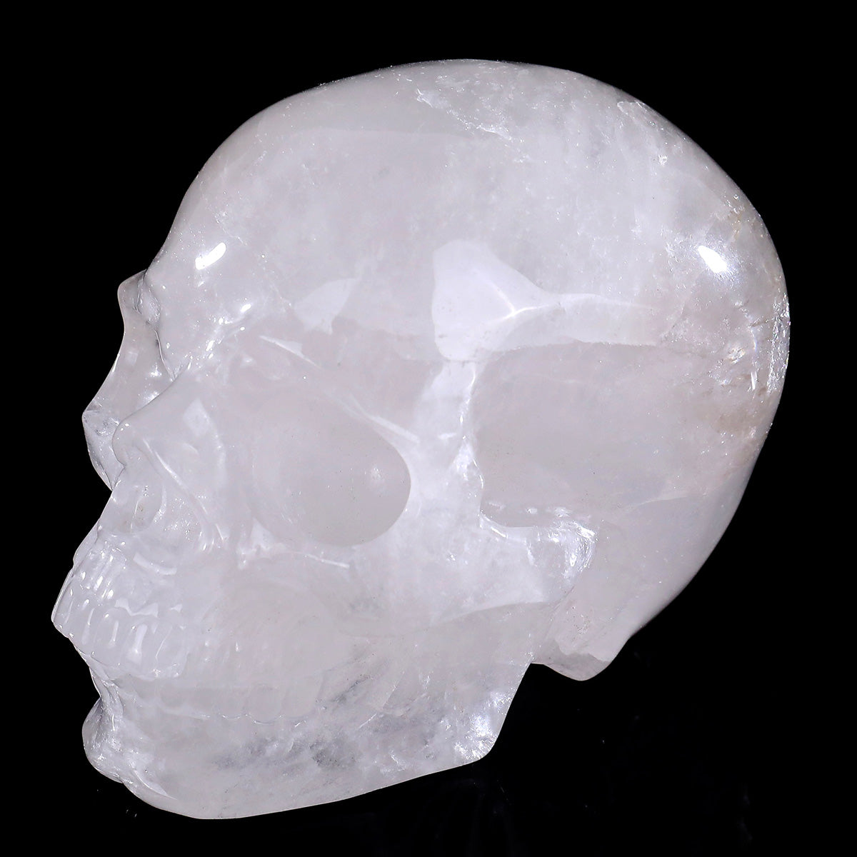 Angolan Quartz crystal skull 2.2" hand carved view 7