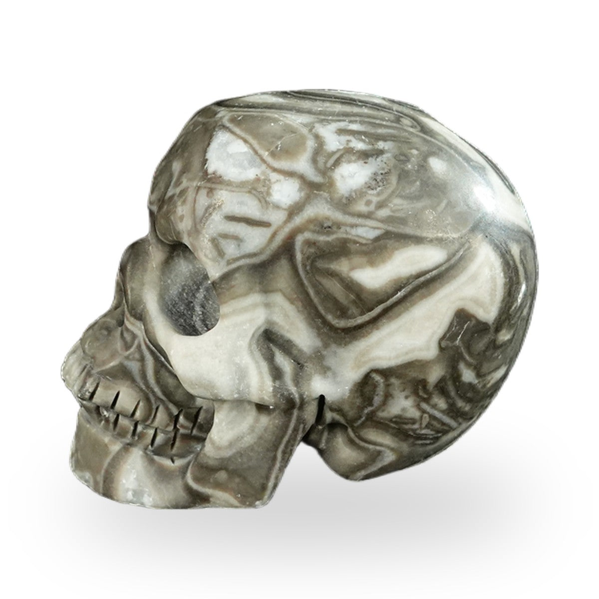 Black Crazy Agate crystal skull 2.2" SKH20BCA02 photo 6