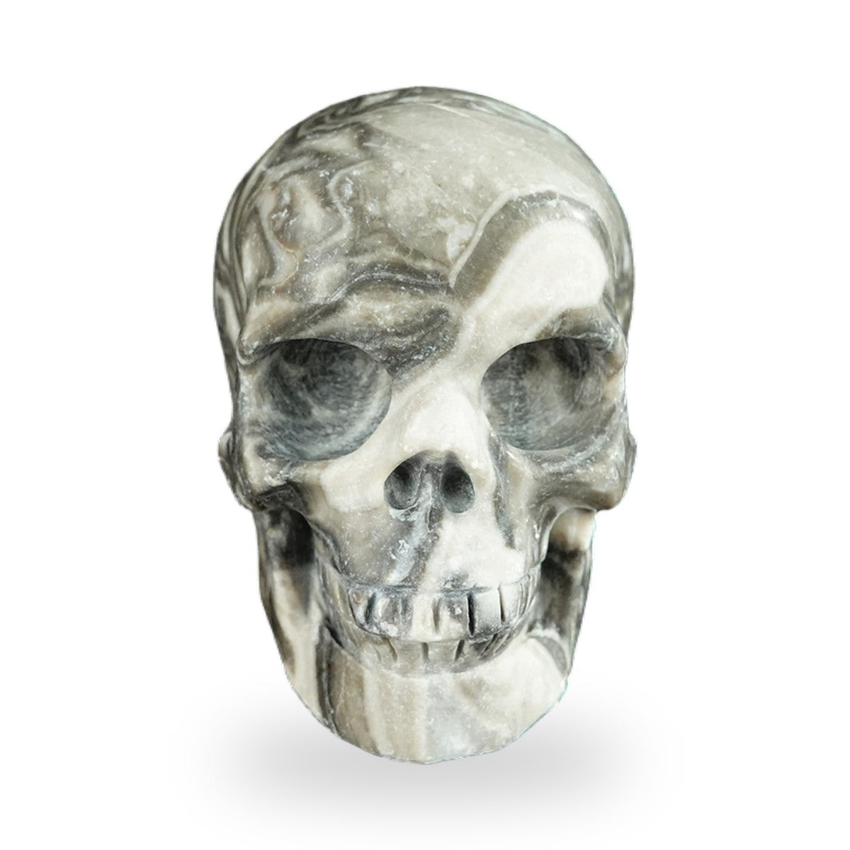 Black Crazy Agate crystal skull 2.2" SKH20BCA03 photo 1