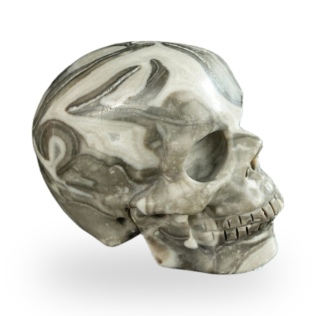 Black Crazy Agate crystal skull 2.2" SKH20BCA06 photo 4