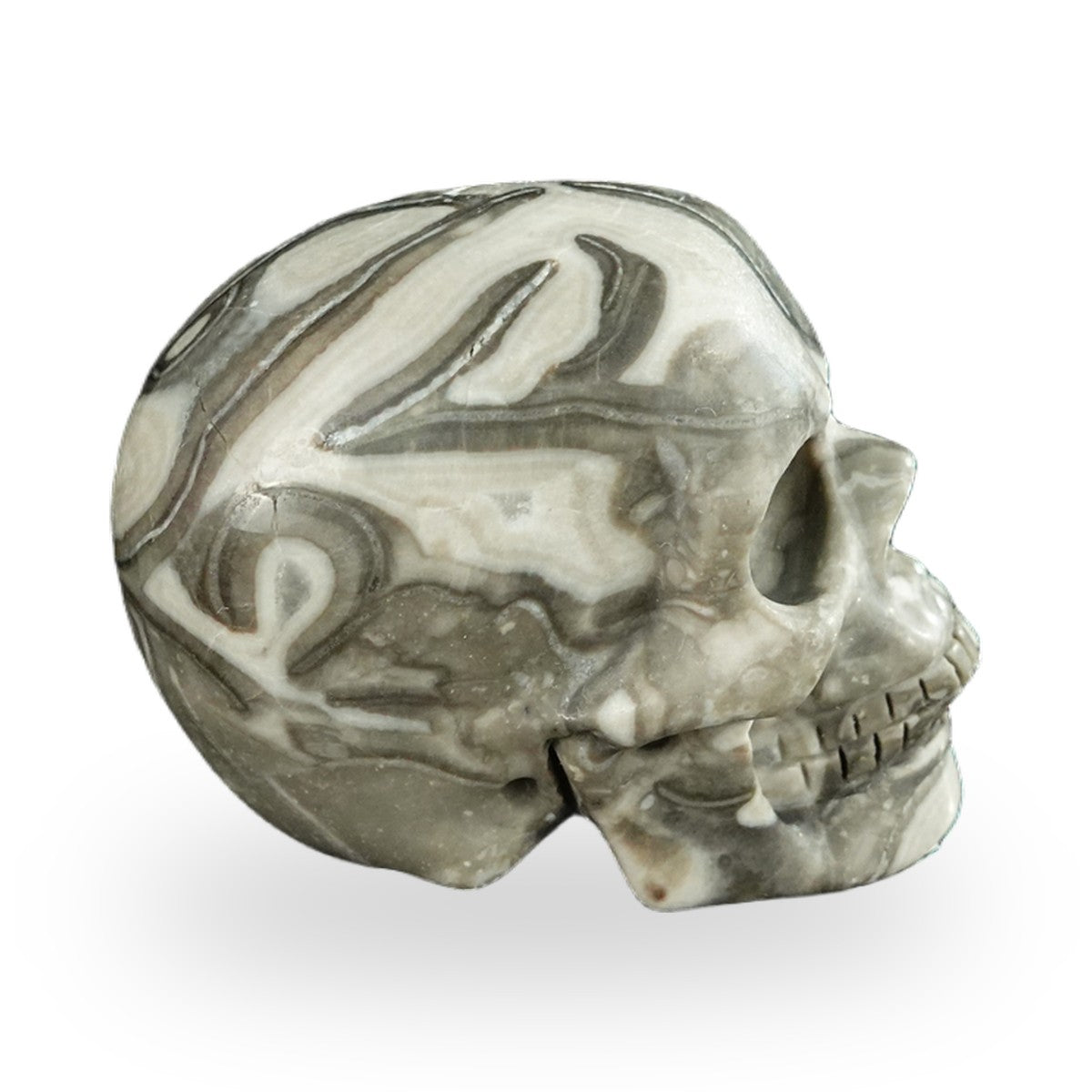 Black Crazy Agate crystal skull 2.2" SKH20BCA06 photo 5