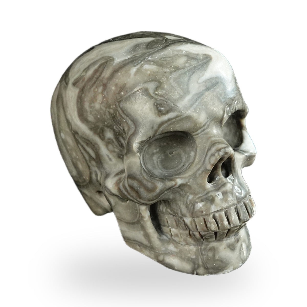 Black Crazy Agate crystal skull 2.2" SKH20BCA11 photo 3