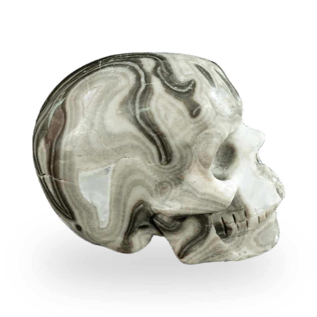 Black Crazy Agate crystal skull 2.2" SKH20BCA12 photo 5