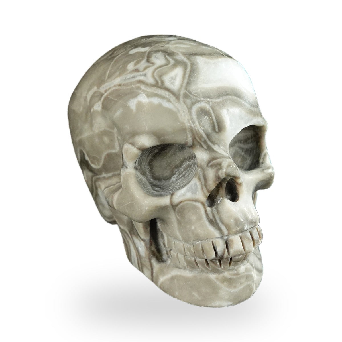 Black Crazy Agate crystal skull 2.2" SKH20BCA15 photo 3