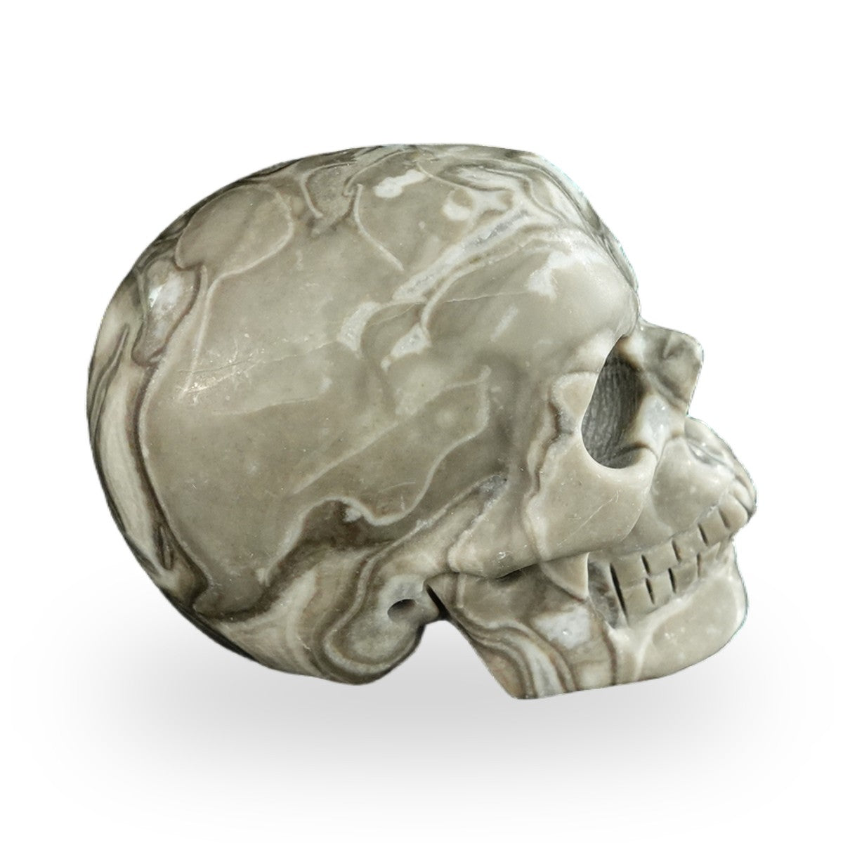 Black Crazy Agate crystal skull 2.2" SKH20BCA15 photo 5