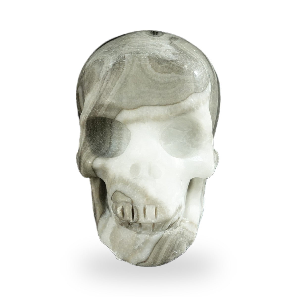 Black Crazy Agate crystal skull 2.2" SKH20BCA19 photo 1