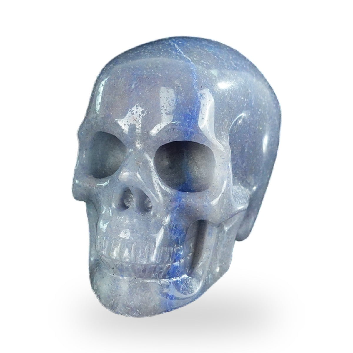 Blue Aventurine crystal skull 2.2" SKH20BA01 view 7