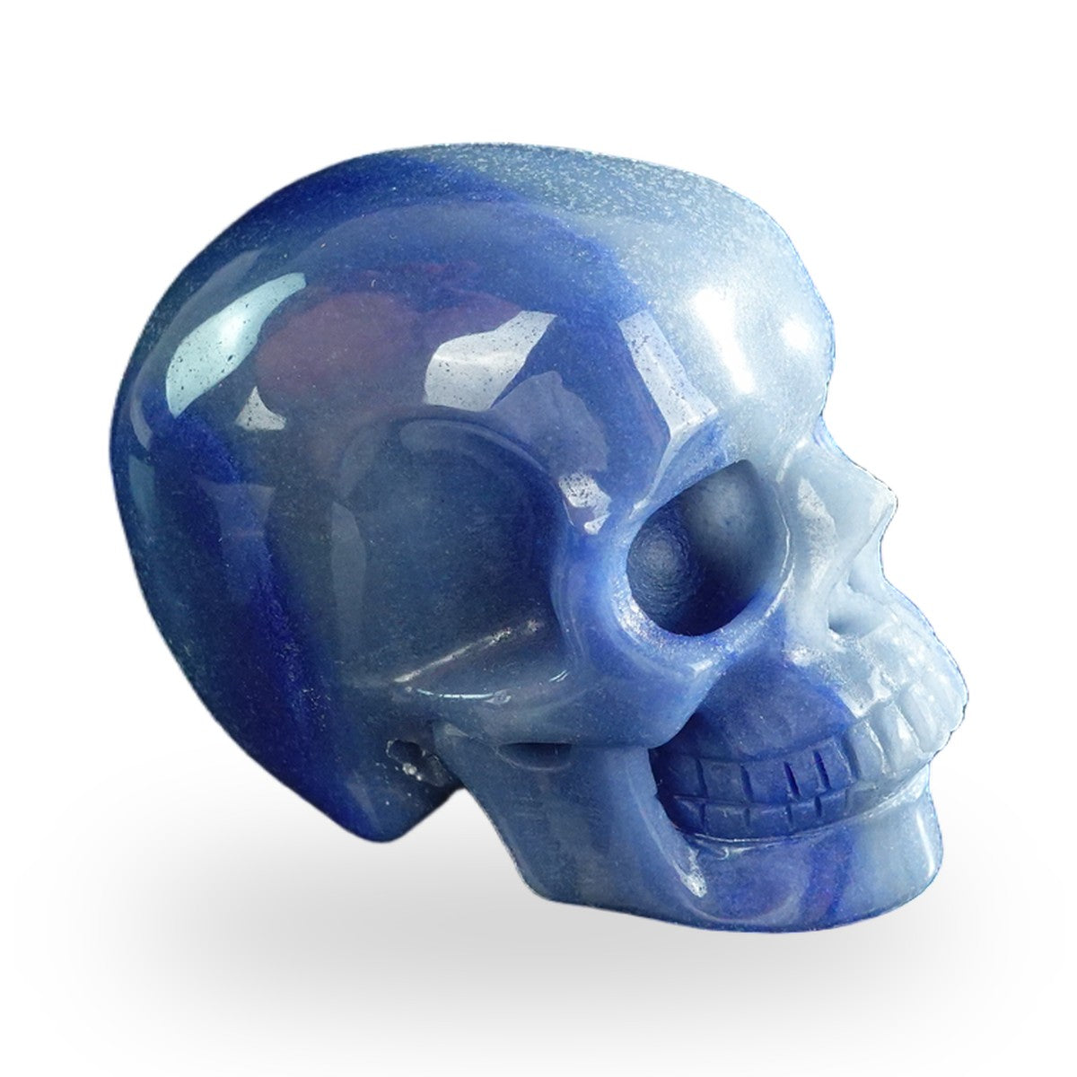 Blue Aventurine crystal skull 3" SKH30BA01 view 4
