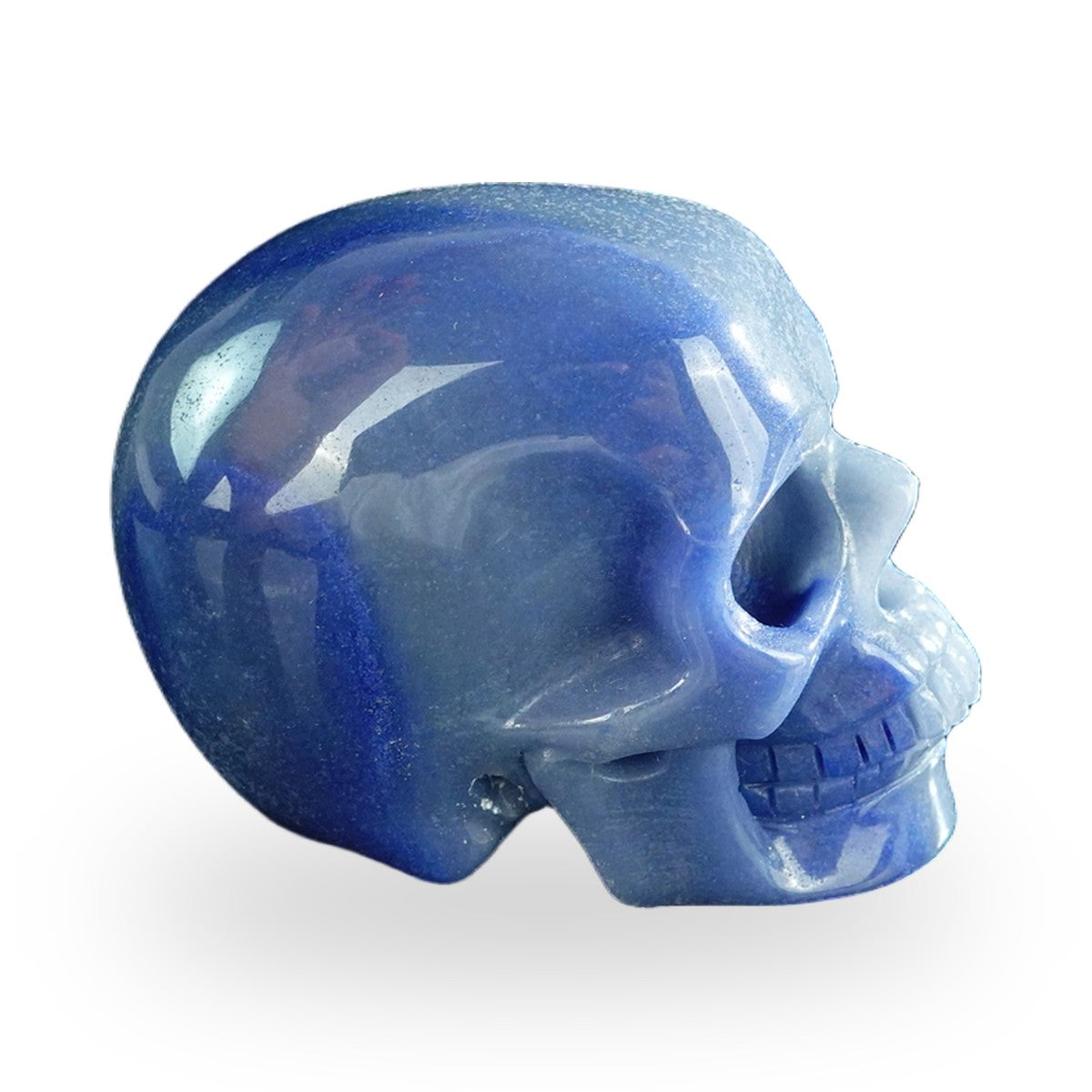 Blue Aventurine crystal skull 3" SKH30BA01 view 5