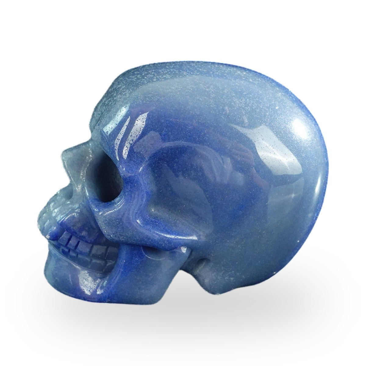 Blue Aventurine crystal skull 3" SKH30BA01 view 6
