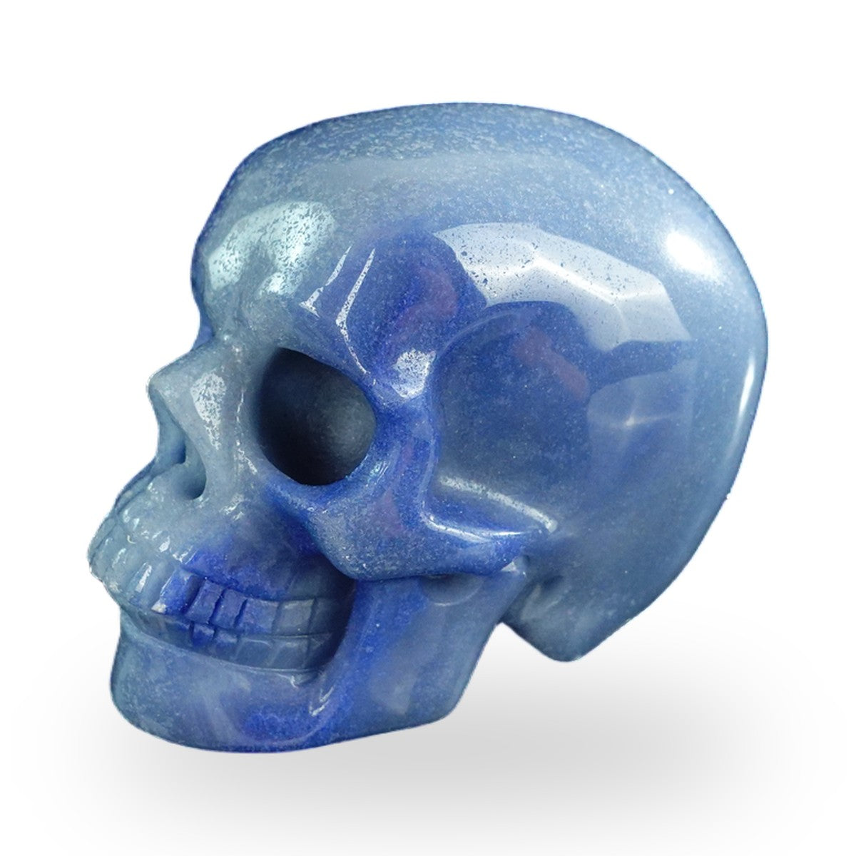 Blue Aventurine crystal skull 3" SKH30BA01 view 7