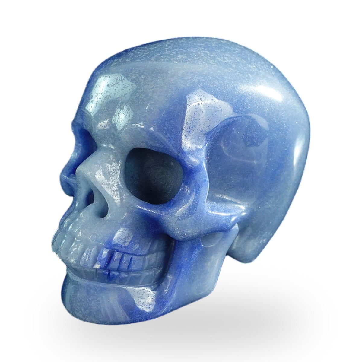 Blue Aventurine crystal skull 3" SKH30BA01 view 8