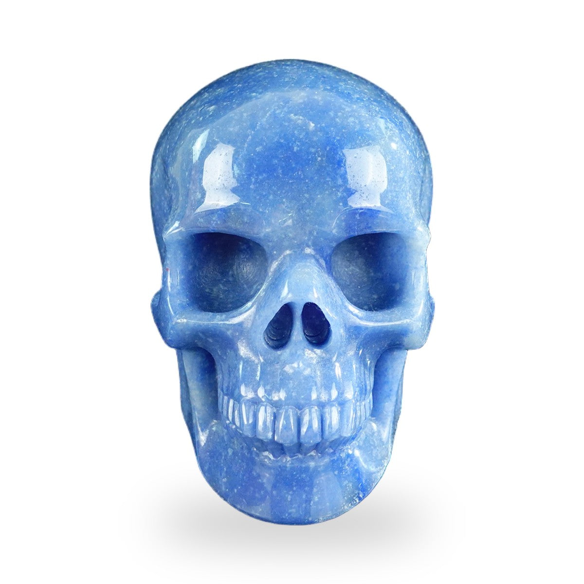 Blue Aventurine crystal skull 4.5" SKH45BA01 hand carved gemstone