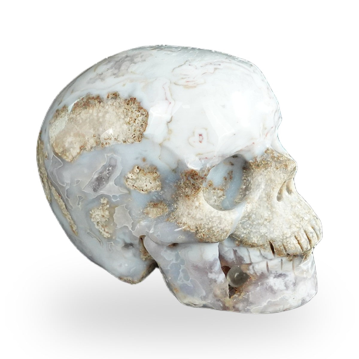 Blue Flower Agate crystal skull 2.2" SKH20BF03 photo 4