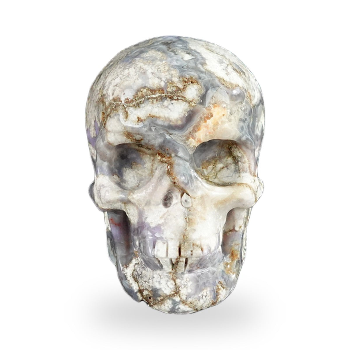 Blue Flower Agate crystal skull 2.2" SKH20BF04 photo 1