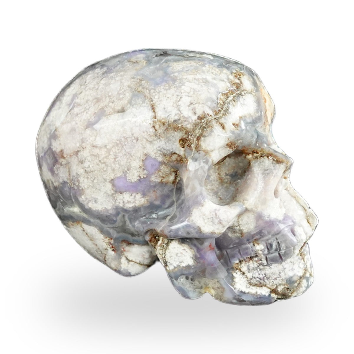 Blue Flower Agate crystal skull 2.2" SKH20BF04 photo 4