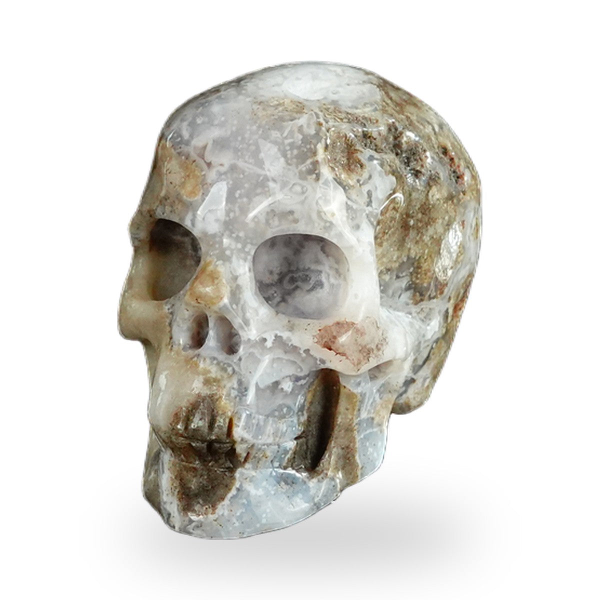 Blue Flower Agate crystal skull 2.2" SKH20BF08 photo 8