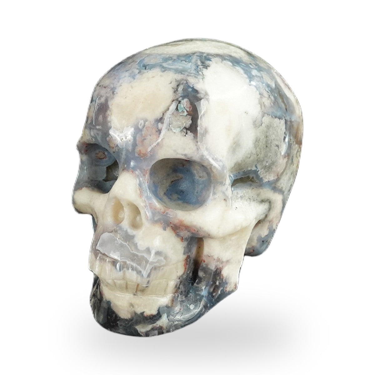 Blue Flower Agate crystal skull 2.2" SKH20BF10 photo 2