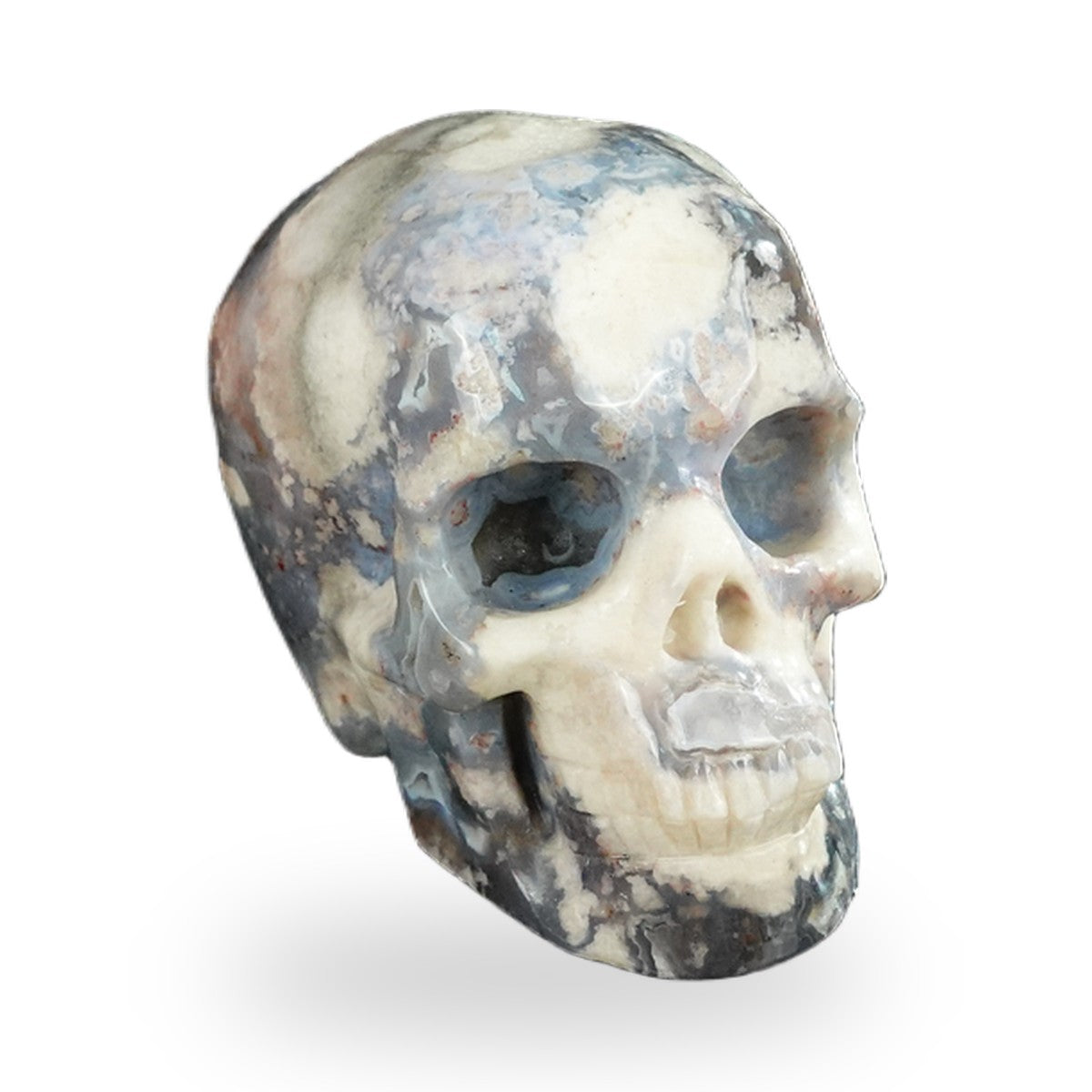 Blue Flower Agate crystal skull 2.2" SKH20BF10 photo 4
