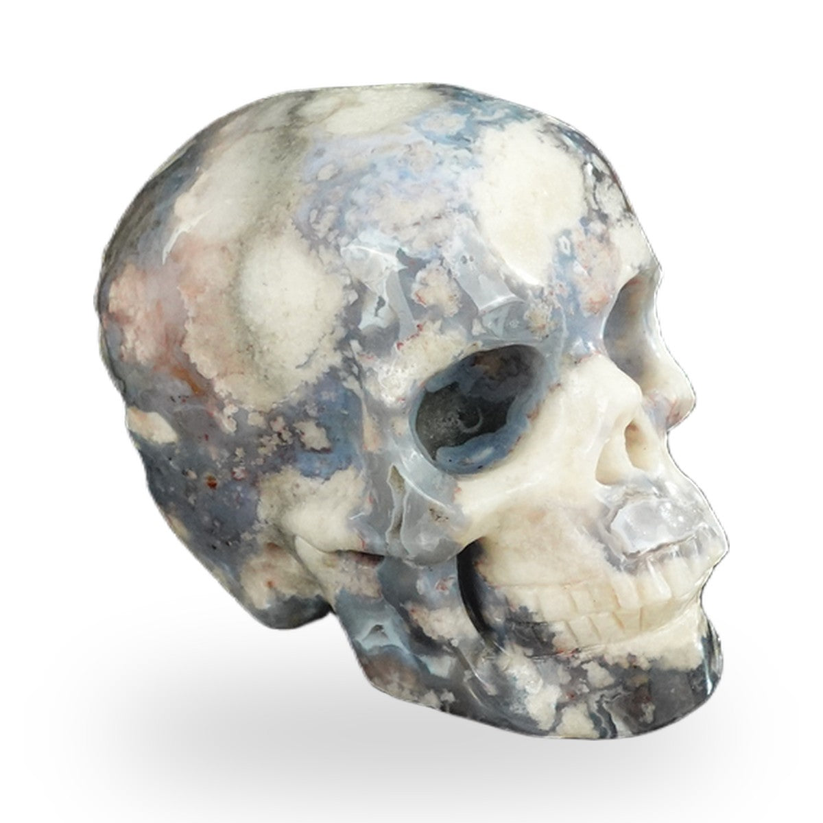 Blue Flower Agate crystal skull 2.2" SKH20BF10 photo 5