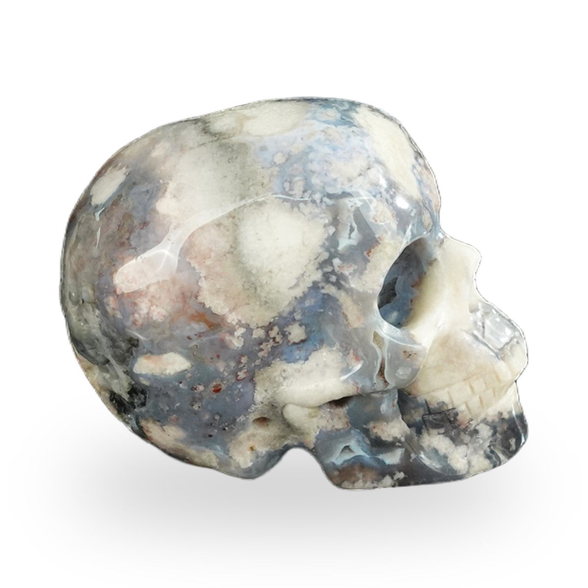 Blue Flower Agate crystal skull 2.2" SKH20BF10 photo 6