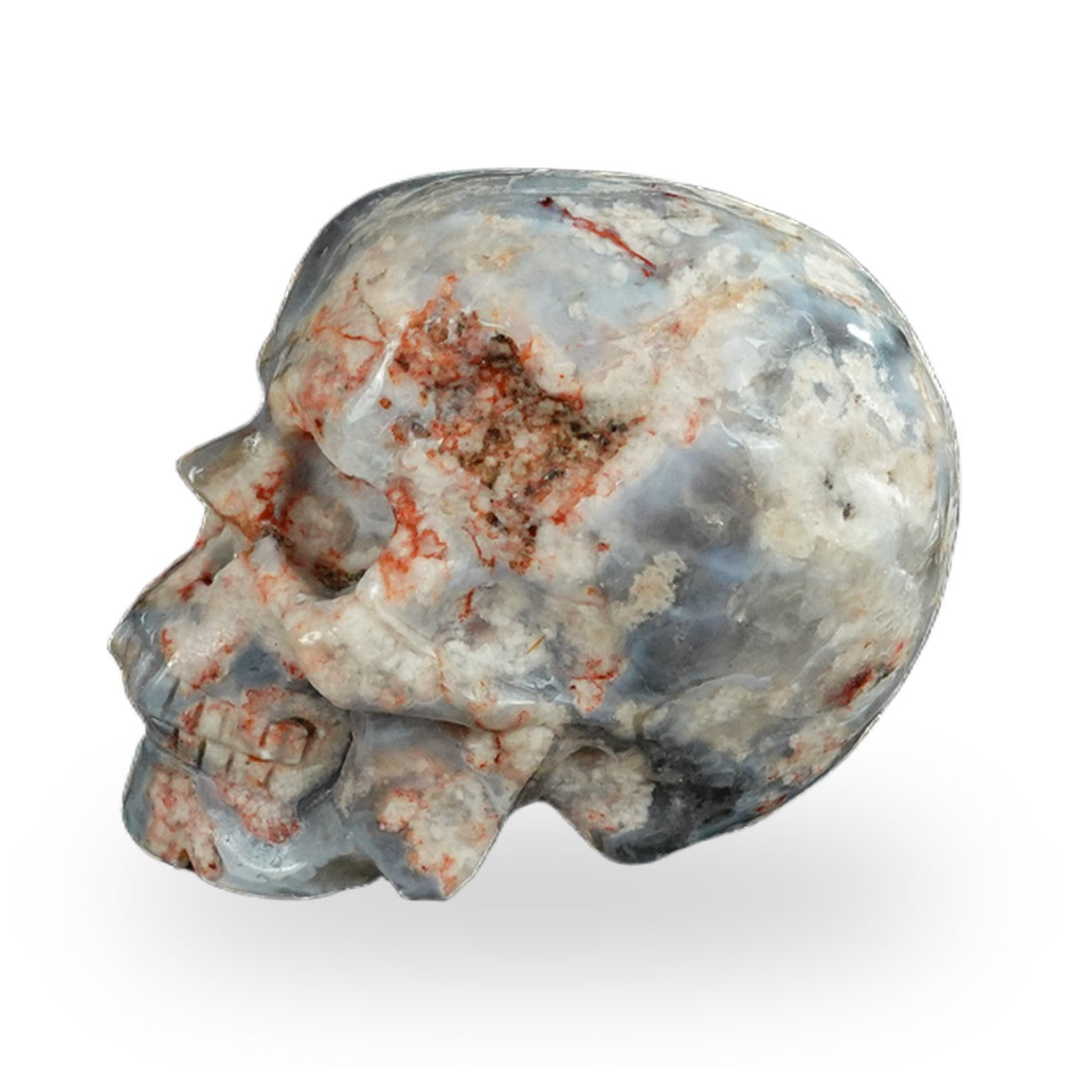 Blue Flower Agate crystal skull 2.2" SKH20BF11 photo 7