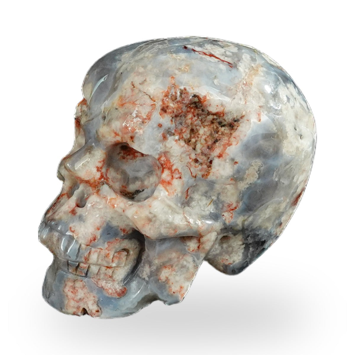 Blue Flower Agate crystal skull 2.2" SKH20BF11 photo 8