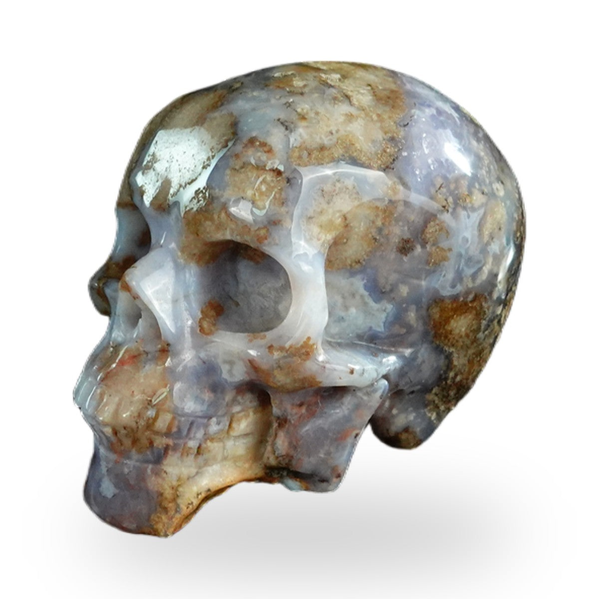 Blue Flower Agate crystal skull 2.2" SKH20BF19 photo 7