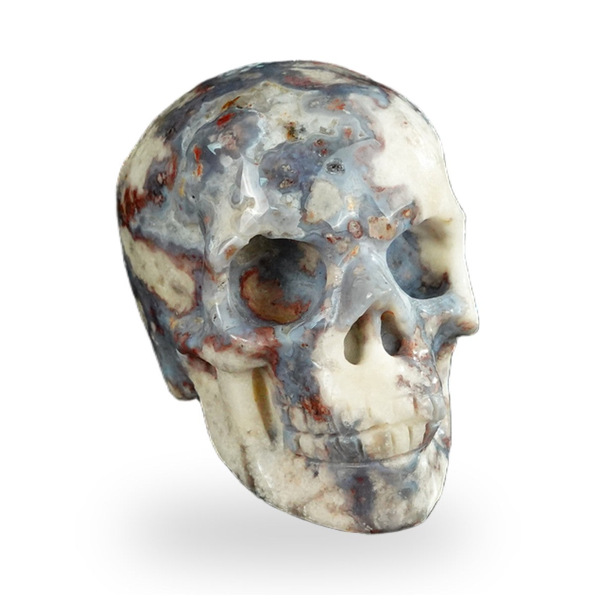Blue Flower Agate crystal skull 2.2" SKH20BF20 photo 2