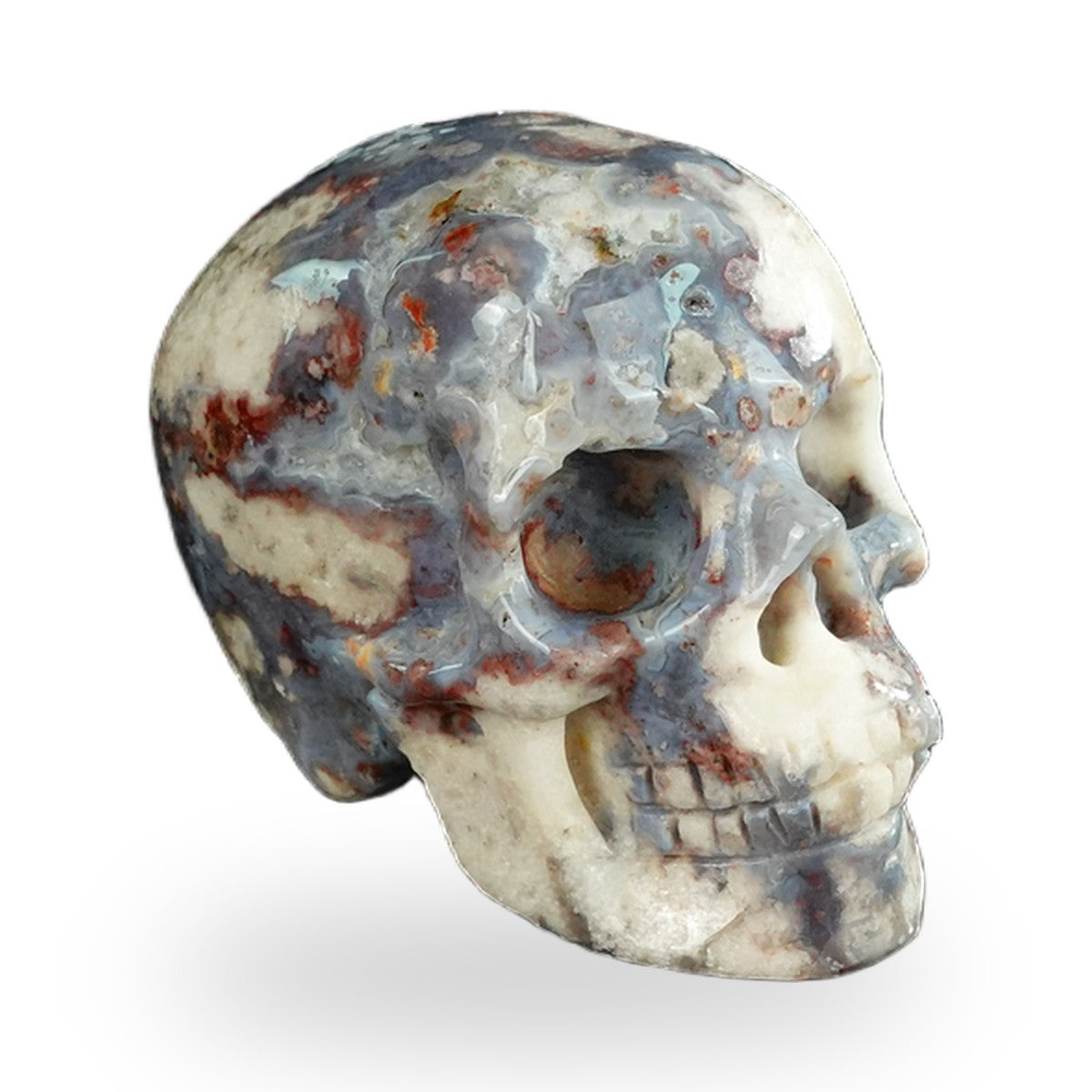Blue Flower Agate crystal skull 2.2" SKH20BF20 photo 3