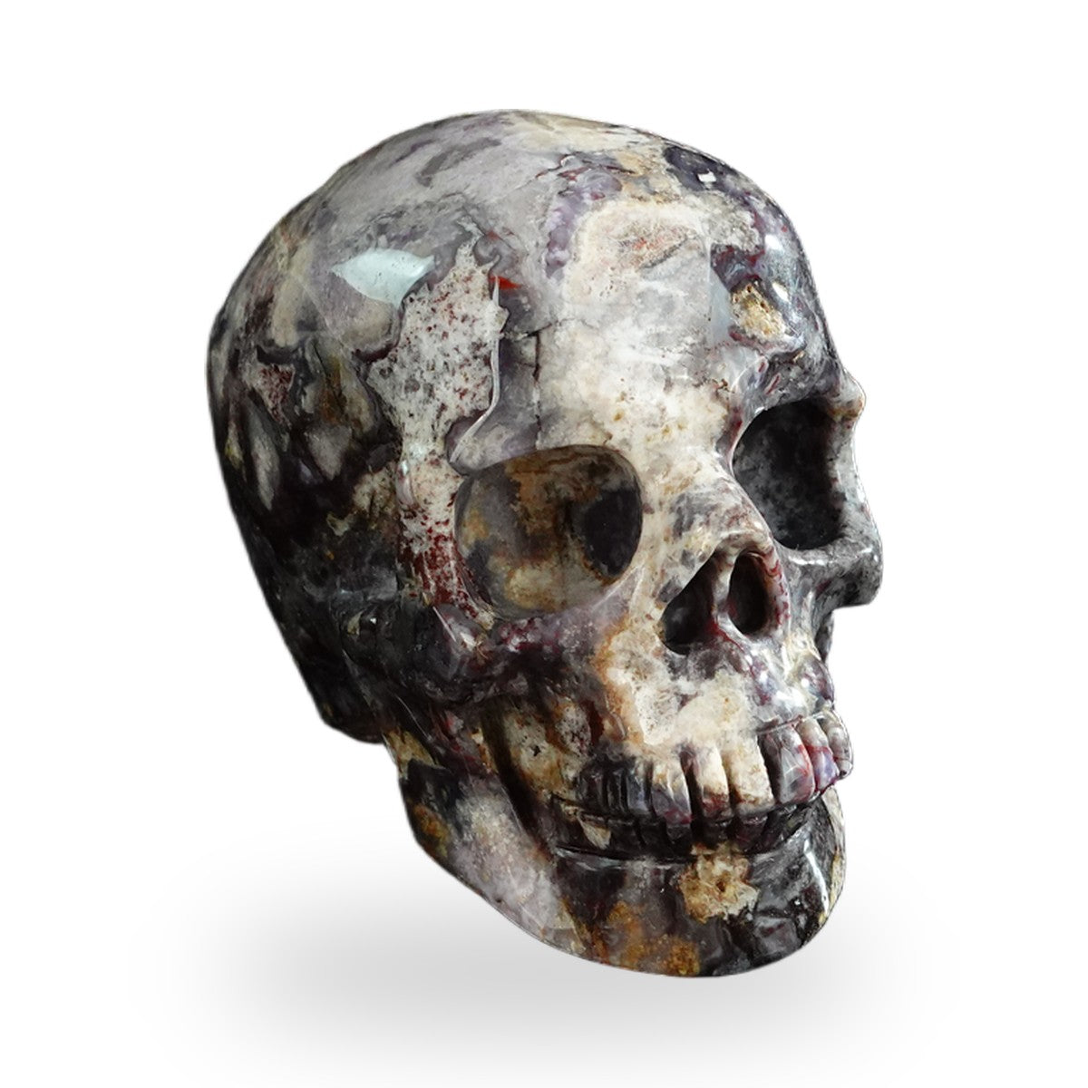 Blue Flower Agate crystal skull 3" SKH30BF02 photo 2