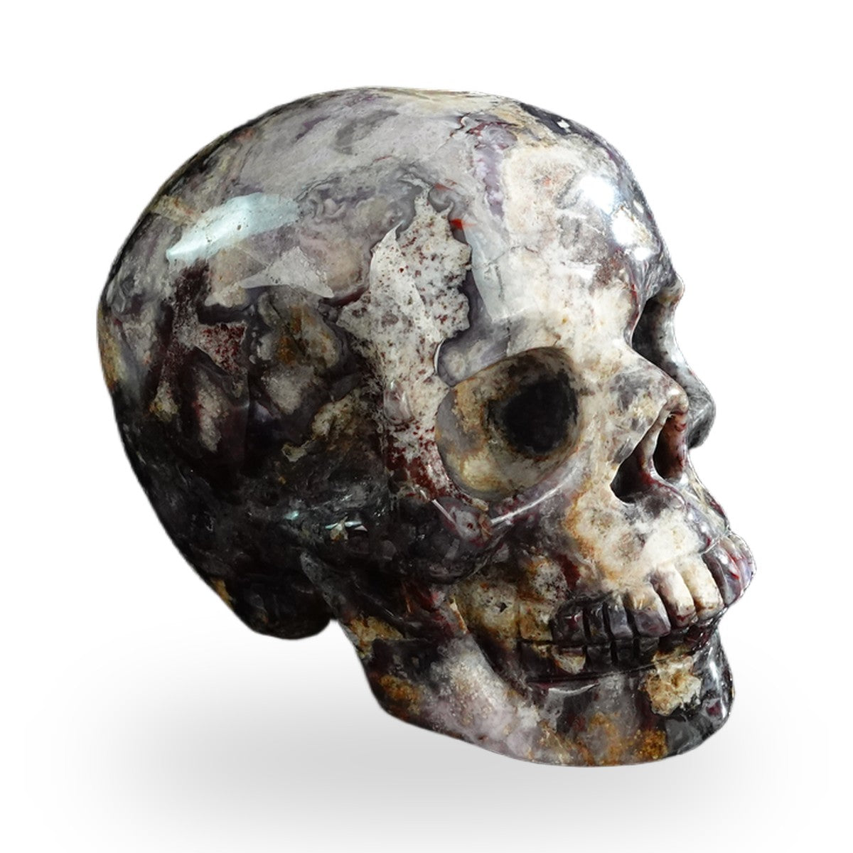 Blue Flower Agate crystal skull 3" SKH30BF02 photo 3