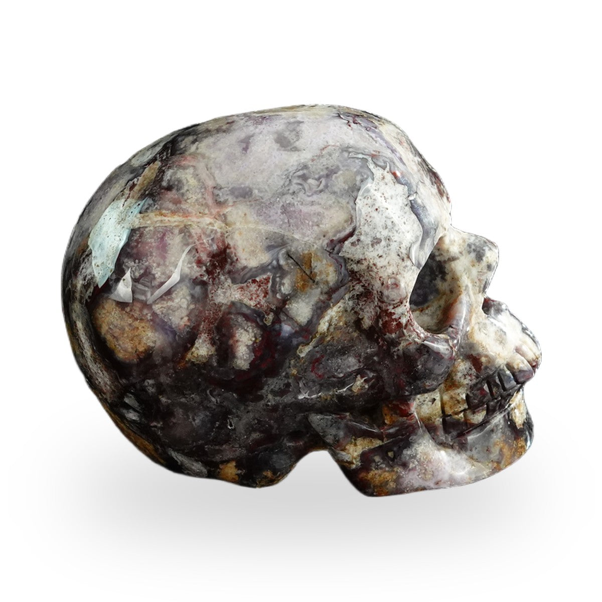Blue Flower Agate crystal skull 3" SKH30BF02 photo 5