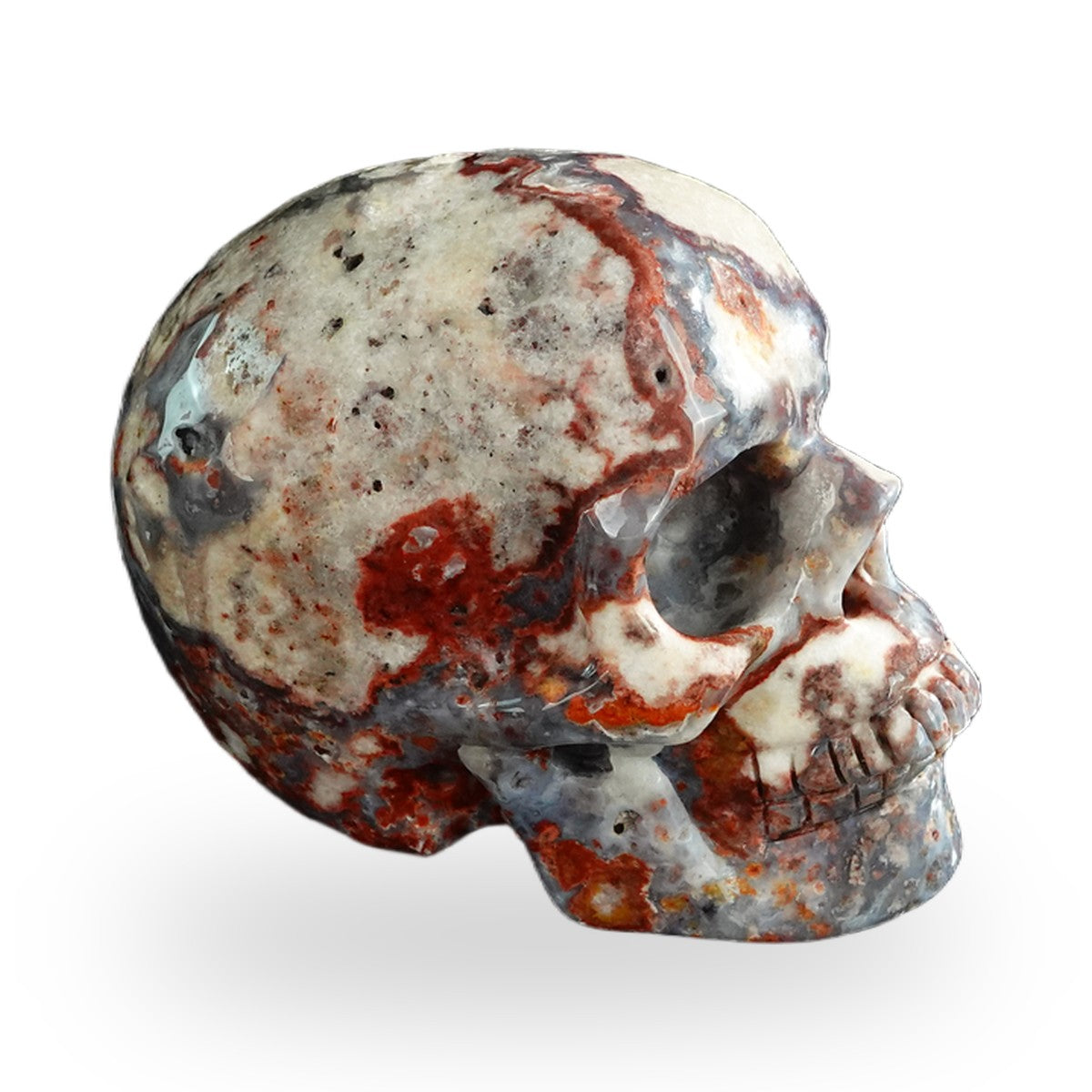 Blue Flower Agate crystal skull 3" SKH30BF06 photo 4
