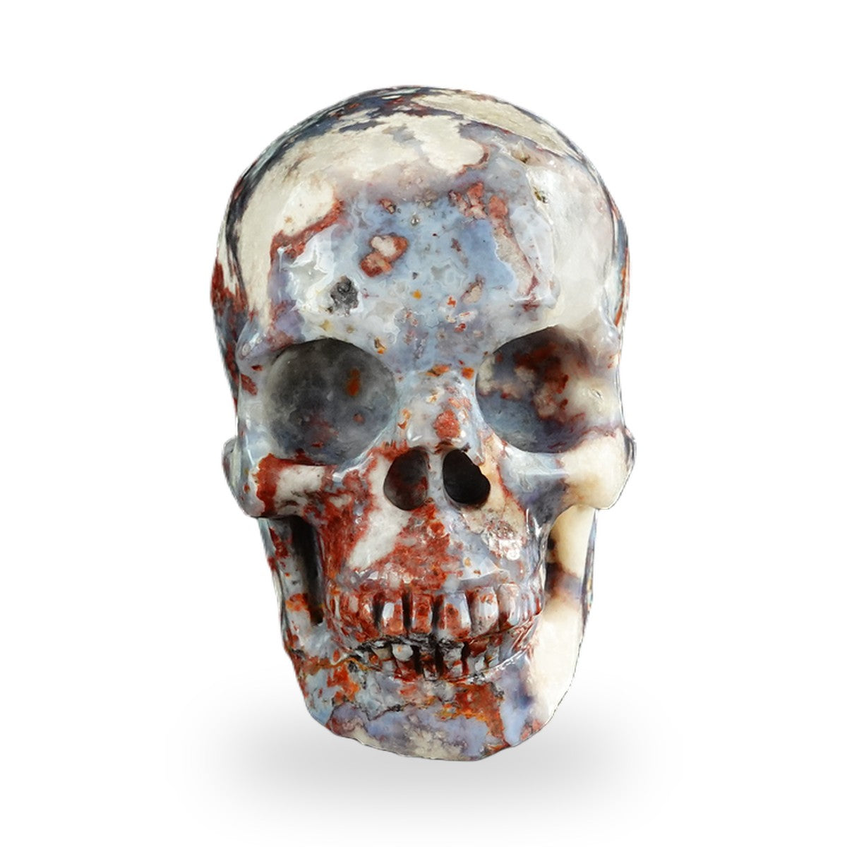 Blue Flower Agate crystal skull 3" SKH30BF07 photo 1
