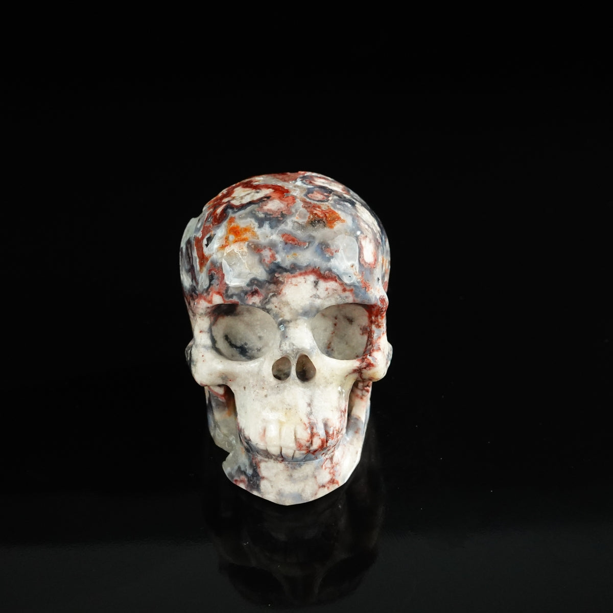 Blue Flower Agate crystal skull 3" SKH30BF13 photo 1