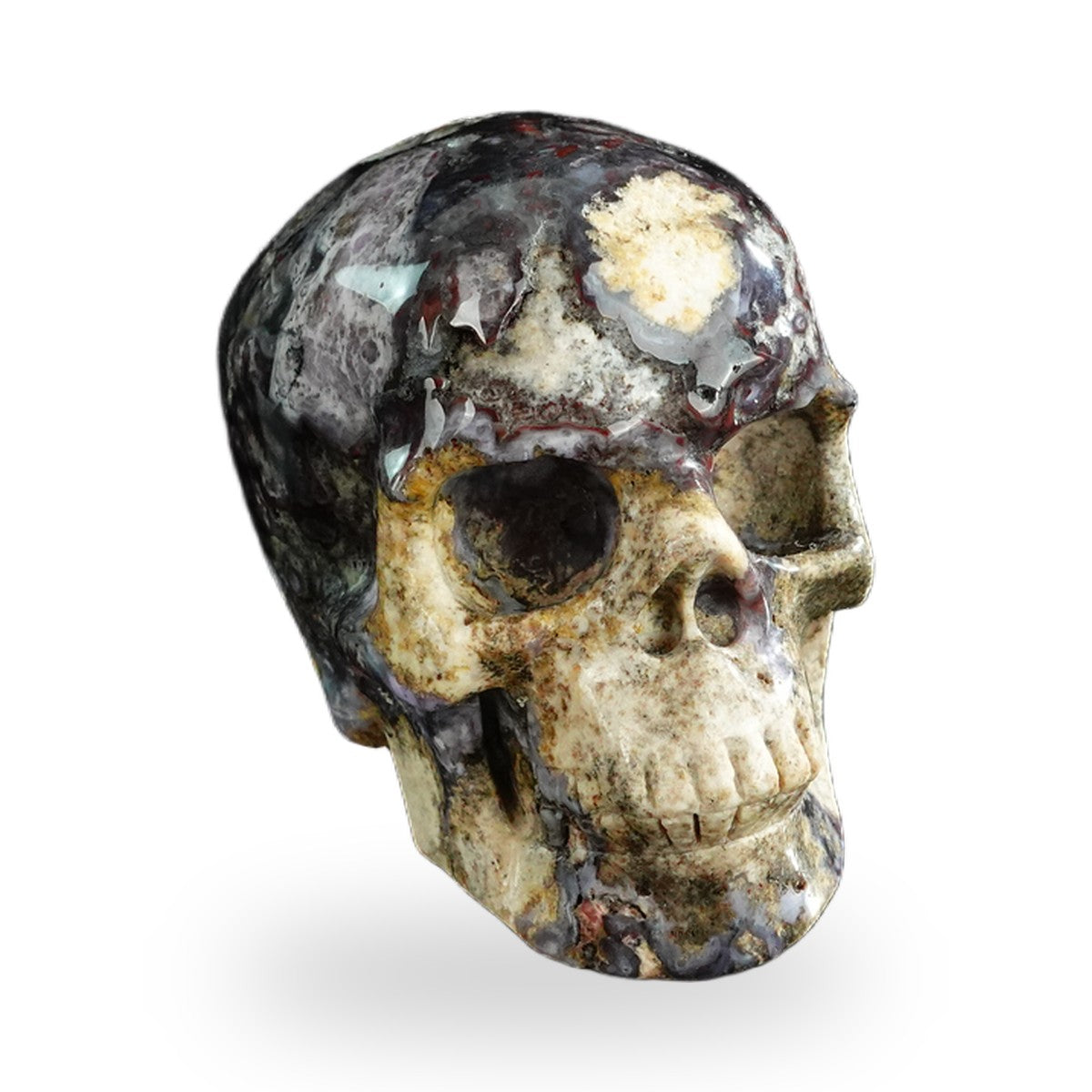 Blue Flower Agate crystal skull 3" SKH30BF19 photo 2
