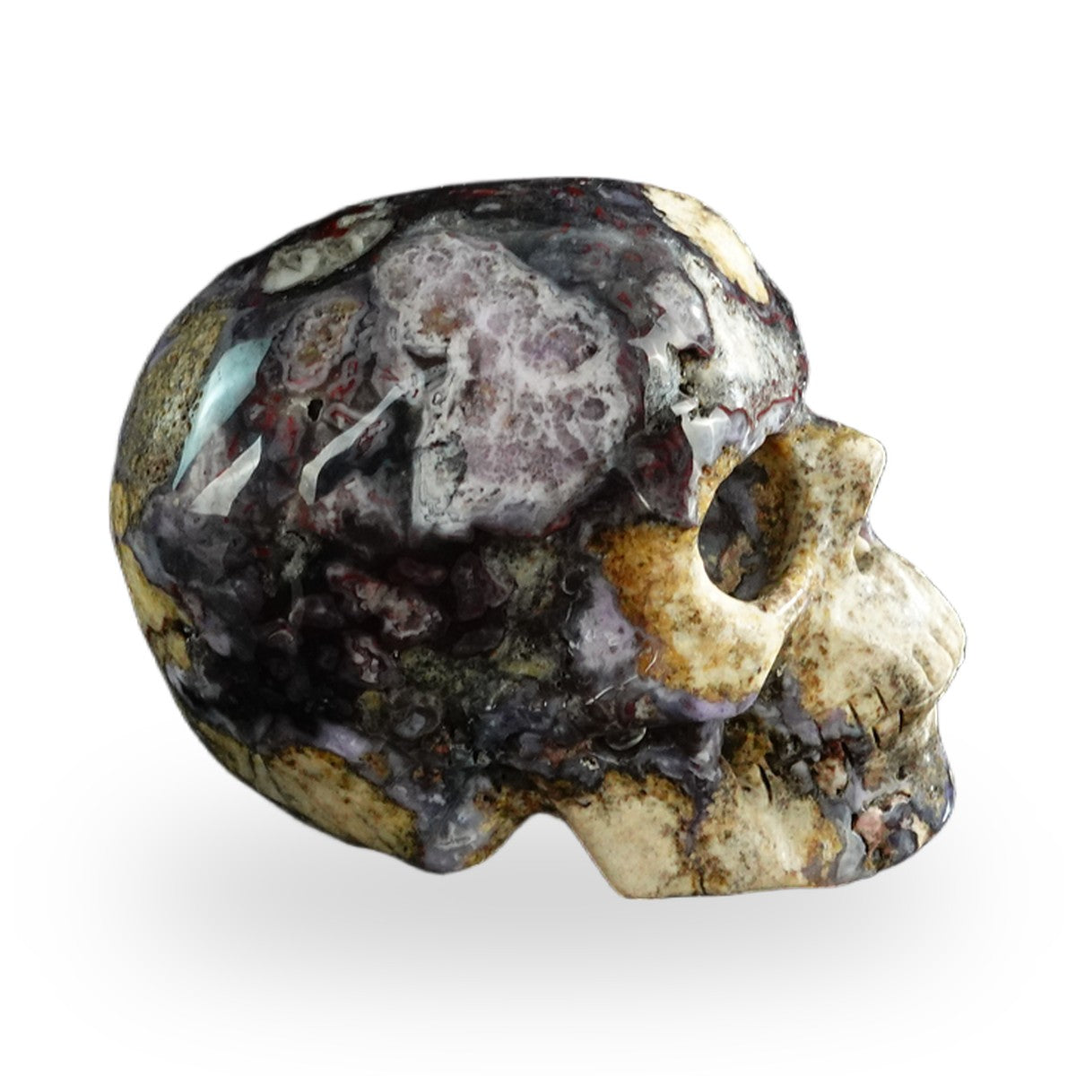 Blue Flower Agate crystal skull 3" SKH30BF19 photo 4