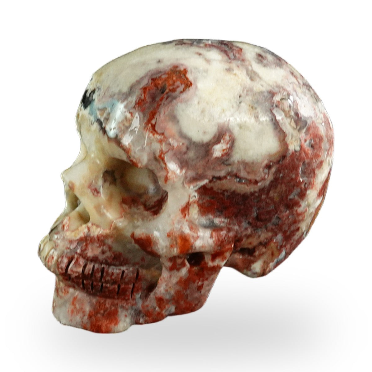 Blue Flower Agate crystal skull 3" SKH30BF20 photo 7