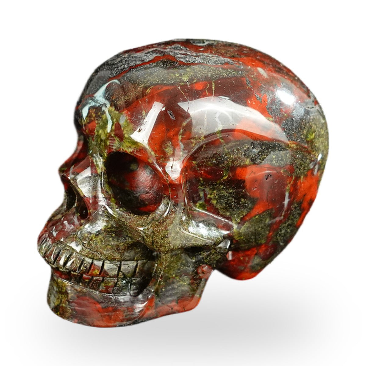 Dragon Blood Jasper crystal skull 2.2" SKH20DB05 photo 7