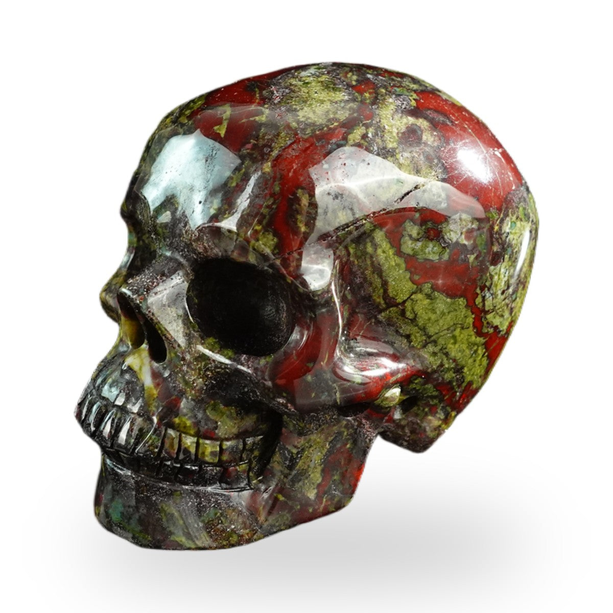 Dragon Blood Jasper crystal skull 3" SKH30DB07 photo 7