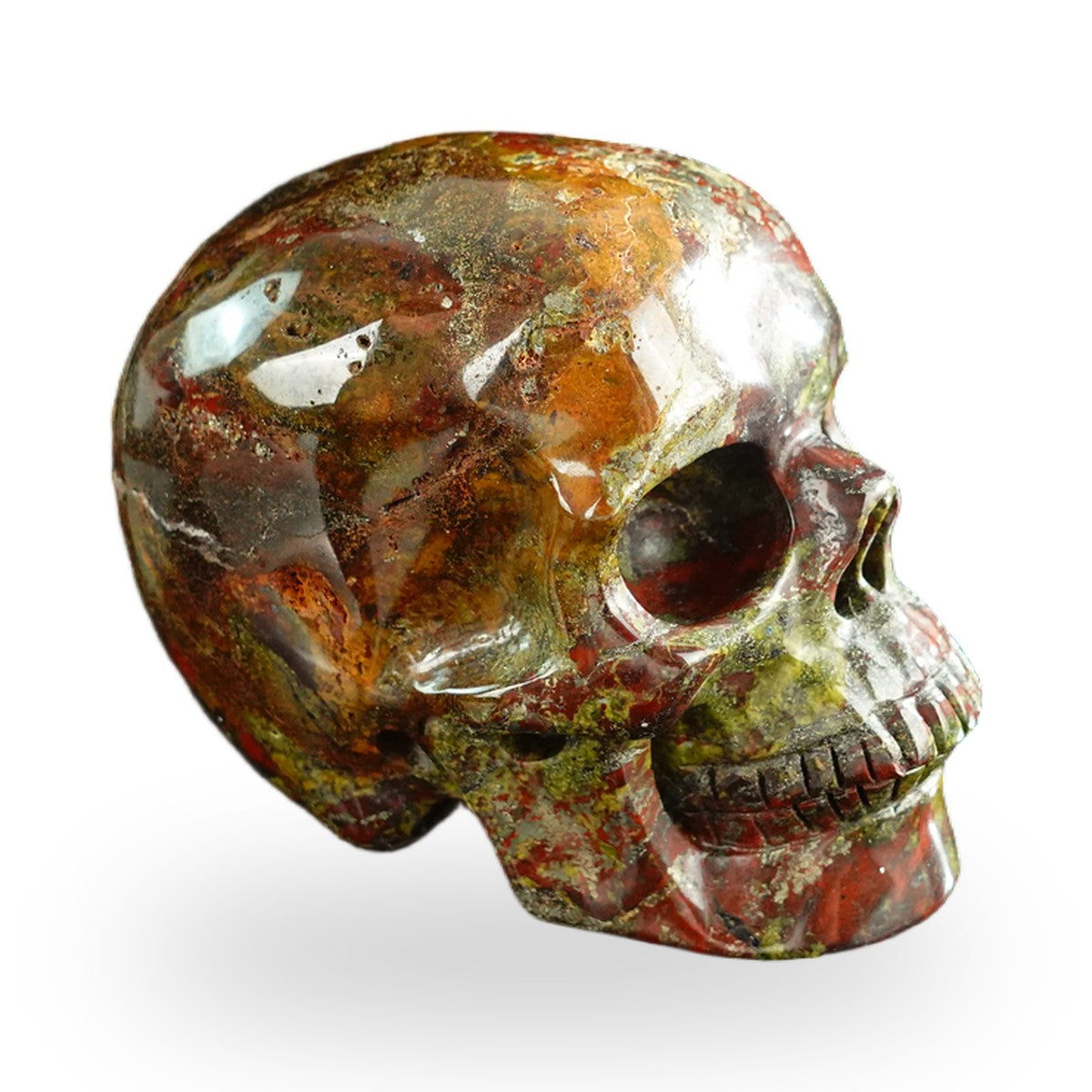 Dragon Blood Jasper crystal skull 3" SKH30DB14 photo 4