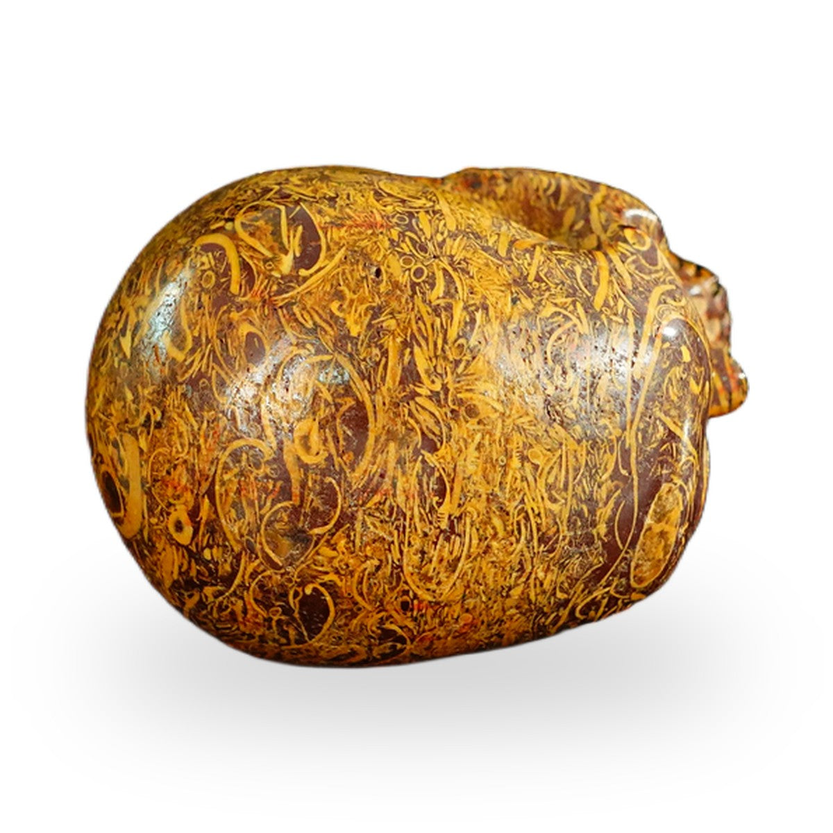 Nicedony 2.2" Elephant Skin Jasper Hand Carved Crystal Realistic Skull Sculpture (SKU: SKH20ES01) - Photo 8