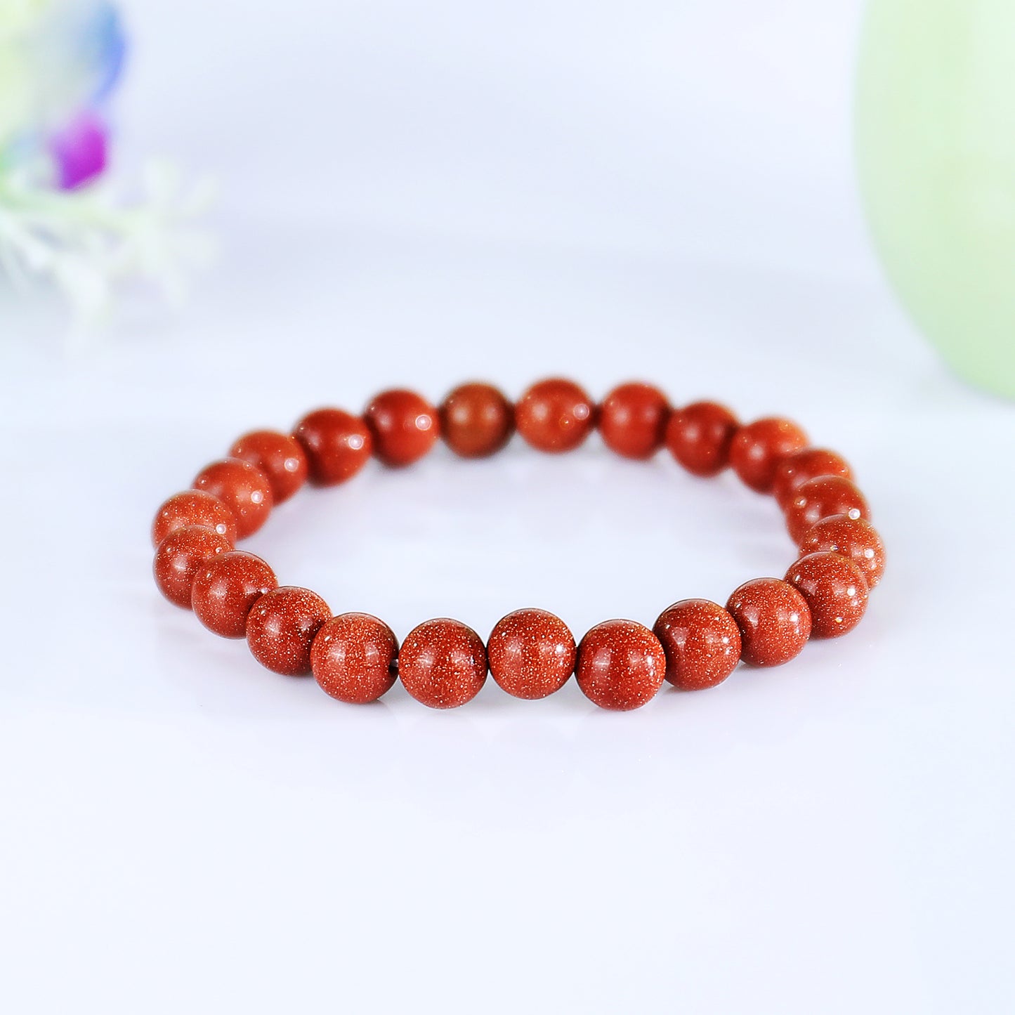 Natural Gold Stone Beads Bracelet,Healing Energy Bracelet,Handcrafted Gift