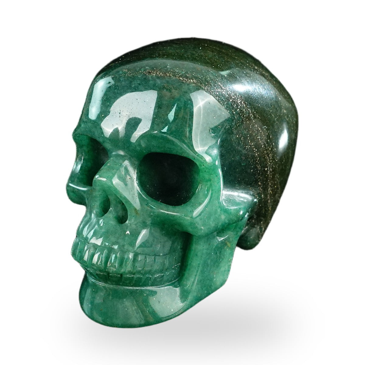 Green Aventurine crystal skull 3" SKH30GA09 photo 8